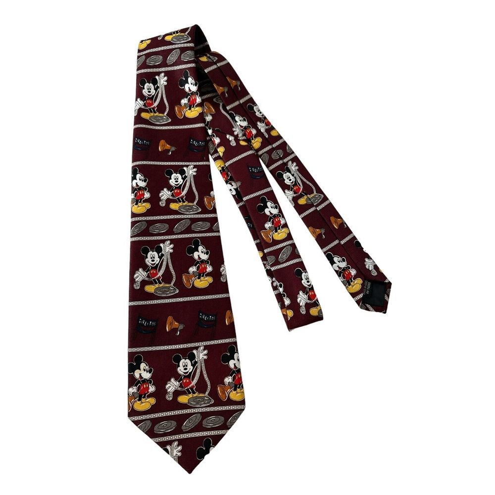 Disney Mickey Mouse Red  Mens Necktie‎ Tie Classic